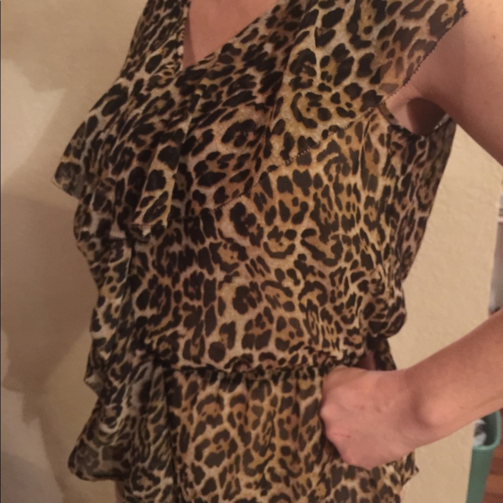 Rafaela Leopard Print blouse with camisole